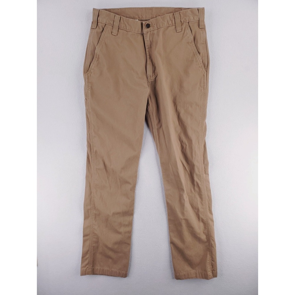 Carhartt Pants Mens 34x34 Khaki Cargo Utility Workwear Relaxed Straight Outdoor